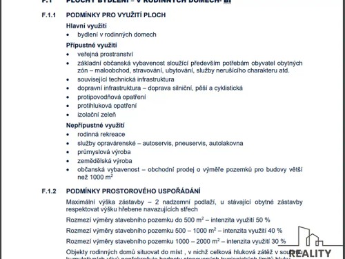 Prodej stavebního pozemku 1912 m²