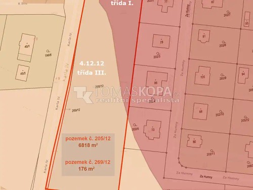 Prodej stavebního pozemku 6994 m²