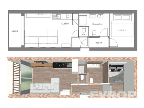 Prodej bytu 1+1 38 m²