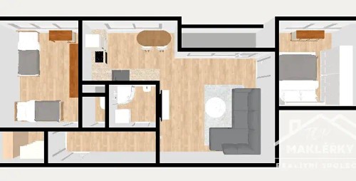 Prodaný byt 3+1 59 m²