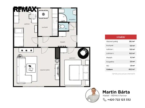 Prodej bytu 3+1 68 m²