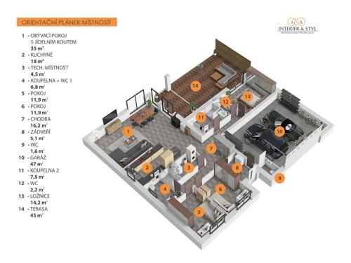 Prodej domu 226 m², pozemek 987 m²