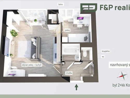 Prodaný  byt 1+1 36 m²