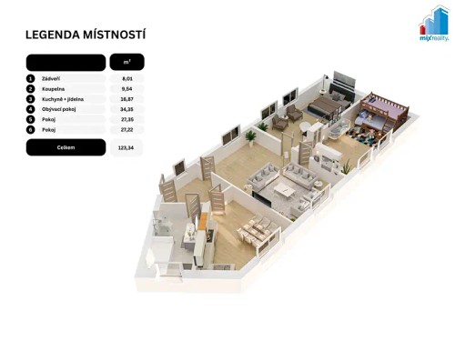 Prodej bytu 3+1 120 m²