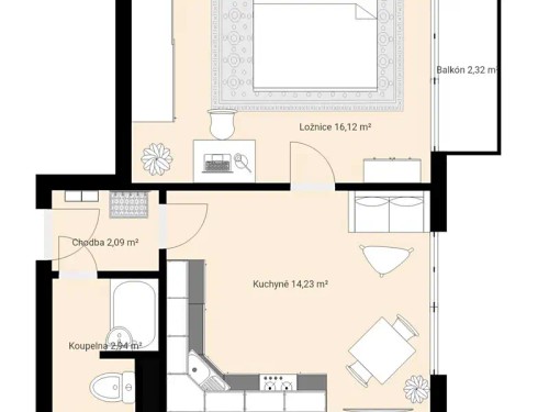 Prodej bytu 2+kk 35 m²
