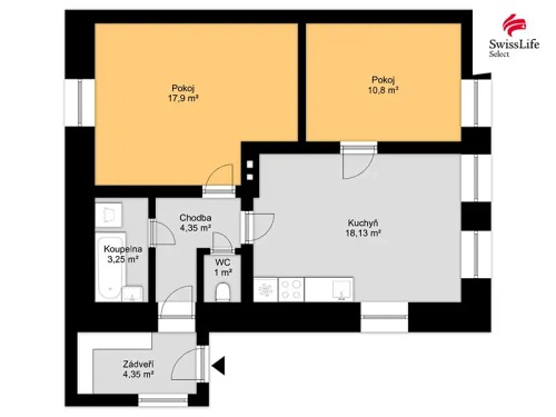 Prodej bytu 2+1 60 m²