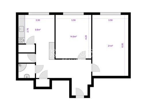 Prodej bytu 2+1 61 m²