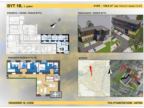 Prodaný  byt 4+kk 113 m²