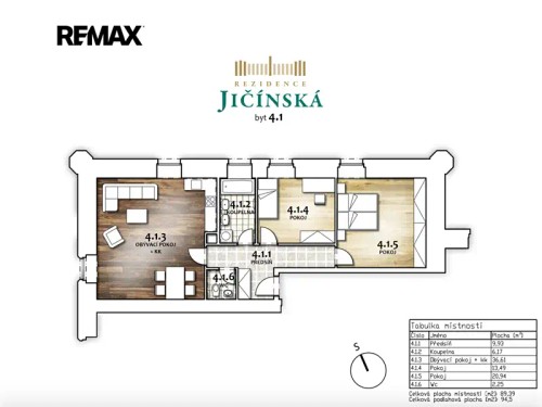 Prodaný byt 3+kk 89 m²