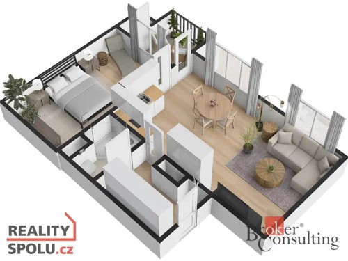 Prodaný byt 2+kk 53 m²