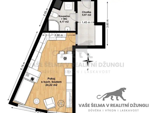 Prodej bytu 1+kk 34 m²