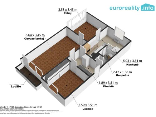 Prodej bytu 3+1 70 m²