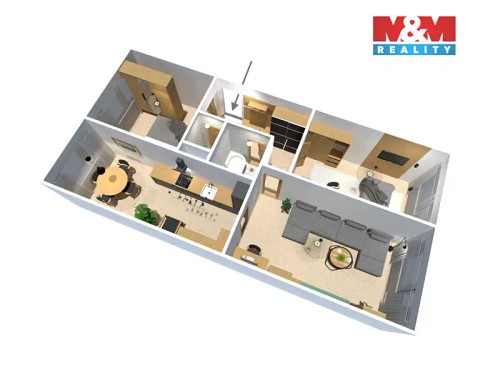 Prodaný  byt 3+1 69 m²