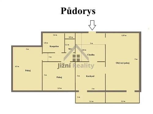 Prodej bytu 3+1 85 m²
