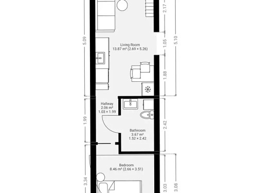 Prodej bytu 1+1 32 m²