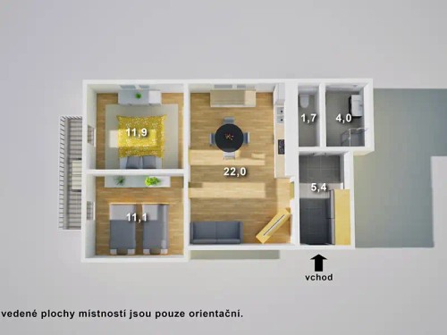 Prodej bytu 3+kk 63 m²