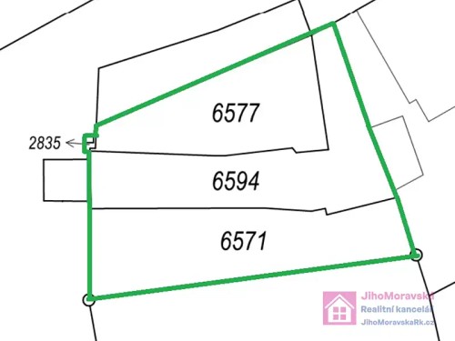 Prodej stavebního pozemku 444 m²