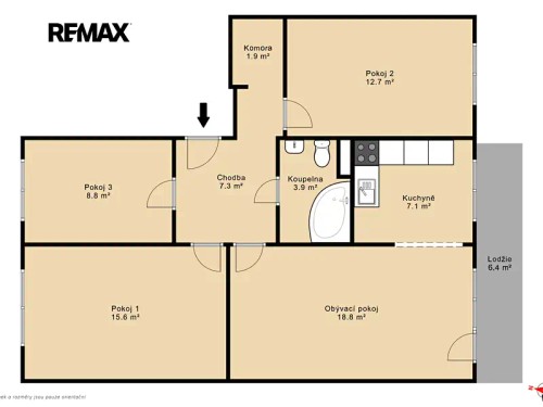 Prodej bytu 4+1 78 m²