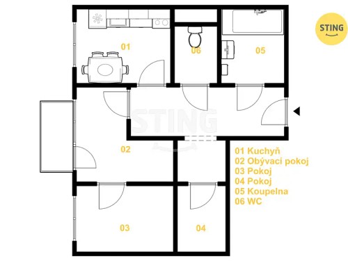 Prodej bytu 3+1 78 m²