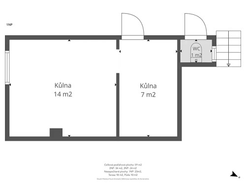 Prodej chaty 65 m², pozemek 441 m²