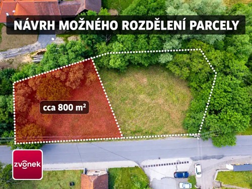 Prodej stavebního pozemku 800 m²