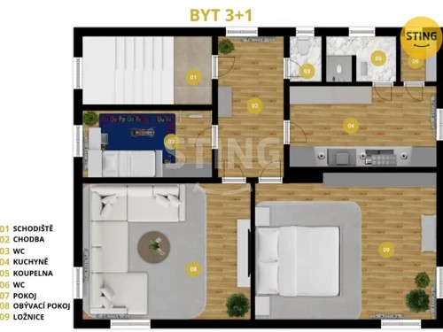 Prodej bytu 3+1 93 m²
