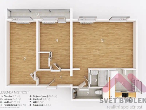 Prodaný byt 3+1 80 m²