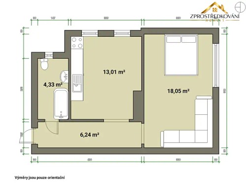 Prodej bytu 2+kk 41 m²