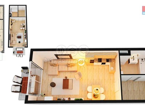 Prodaný  byt 1+kk 34 m²