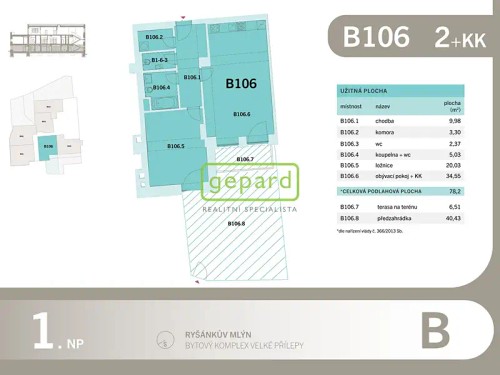 Prodaný byt 2+kk 78 m²