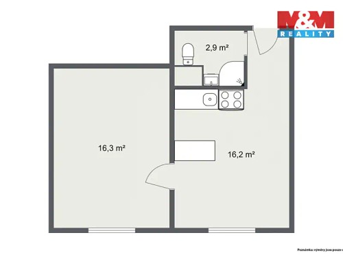 Prodaný byt 1+1 36 m²