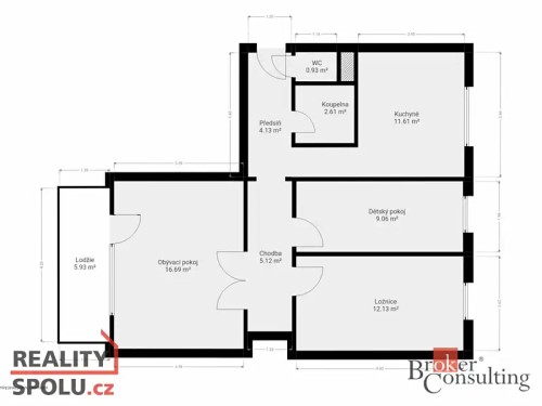 Prodaný byt 3+1 63 m²