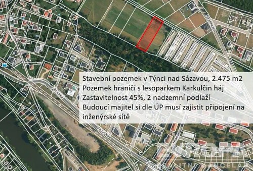Prodej stavebního pozemku 2475 m²