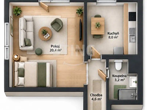 Prodej bytu 1+1 36 m²
