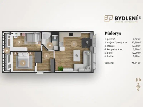 Prodej bytu 3+kk 68 m²