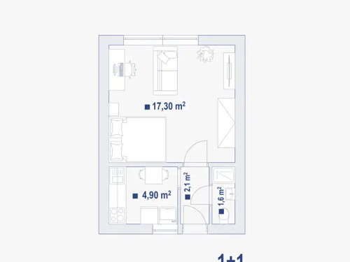 Prodaný  byt 1+1 26 m²