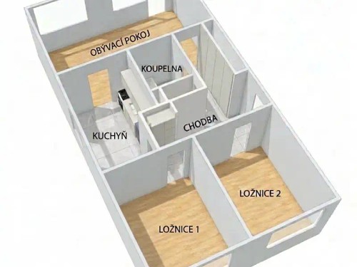 Prodej bytu 3+1 63 m²