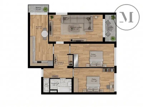 Prodej bytu 3+1 81 m²