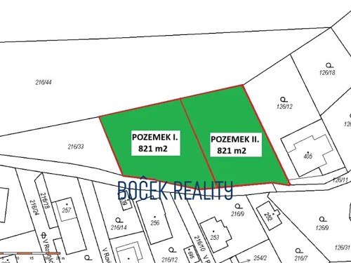 Prodej stavebního pozemku 821 m²