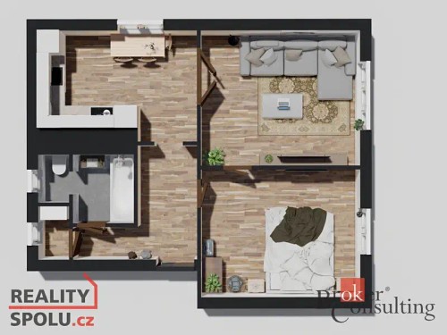 Prodaný byt 2+1 52 m²