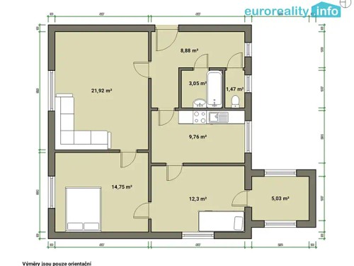 Prodej bytu 3+1 72 m²