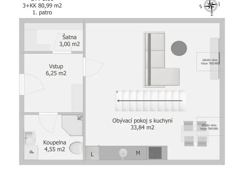 Prodej bytu 3+kk 81 m²