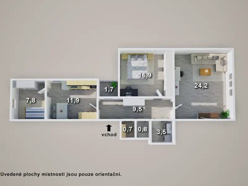 Prodej bytu 3+1 77 m²