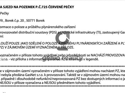 Prodej stavebního pozemku 1845 m²