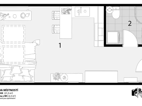 Prodaný byt 1+kk 27 m²