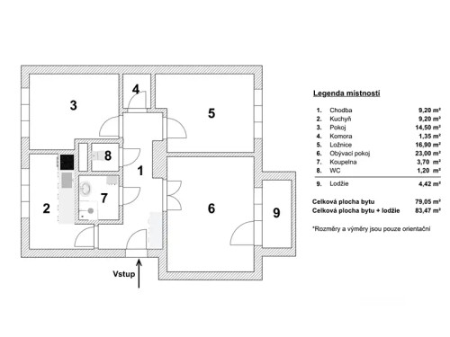 Prodej bytu 3+1 84 m²