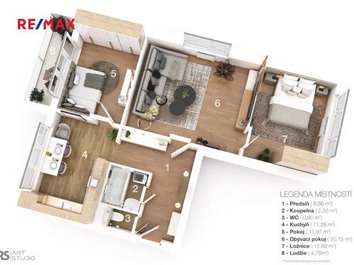 Prodej bytu 3+1 67 m²