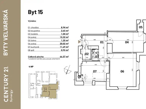 Prodej bytu 2+1 67 m²