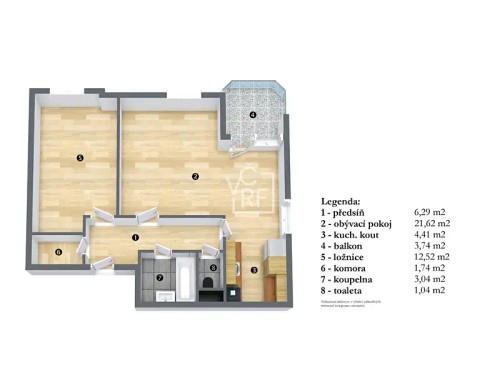 Prodaný byt 2+kk 56 m²