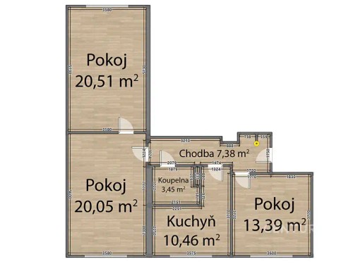 Prodaný byt 3+1 78 m²